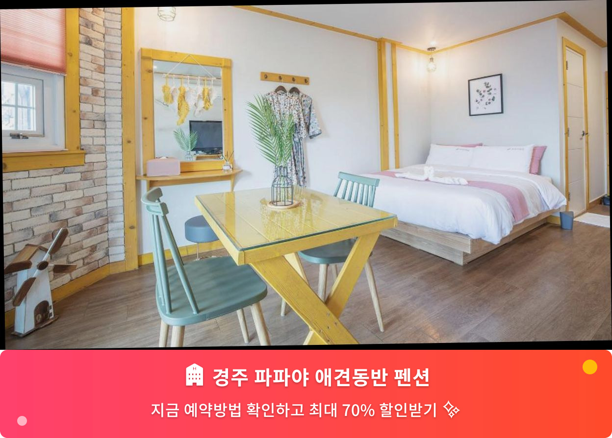 (이미지설명: 경주 파파야 애견동반 펜션 - 메인 안내사진)
