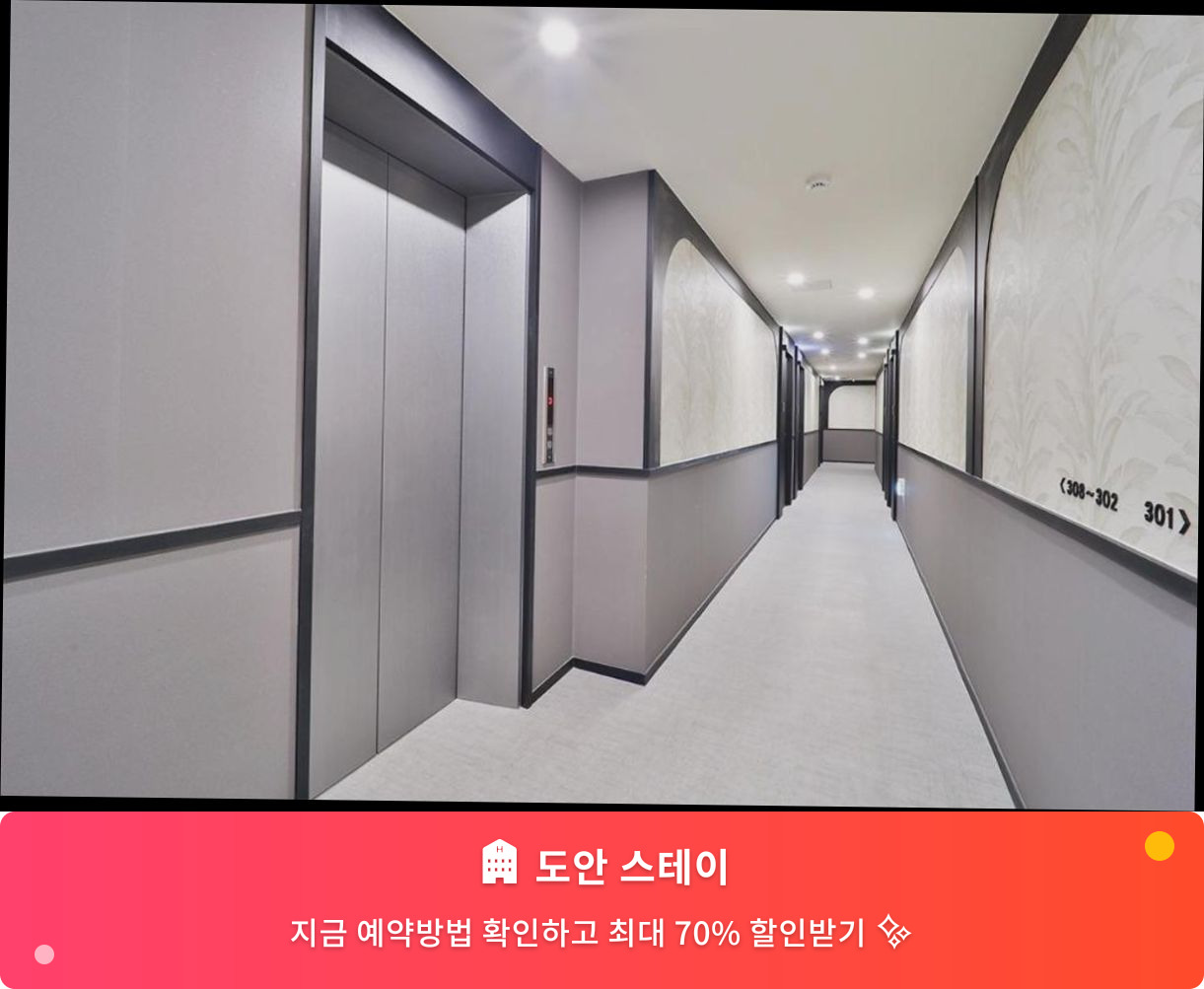 (이미지설명: 도안 스테이 - 메인 안내사진)