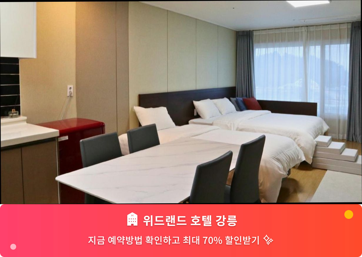 (이미지설명: 위드랜드 호텔 강릉 - 메인 안내사진)