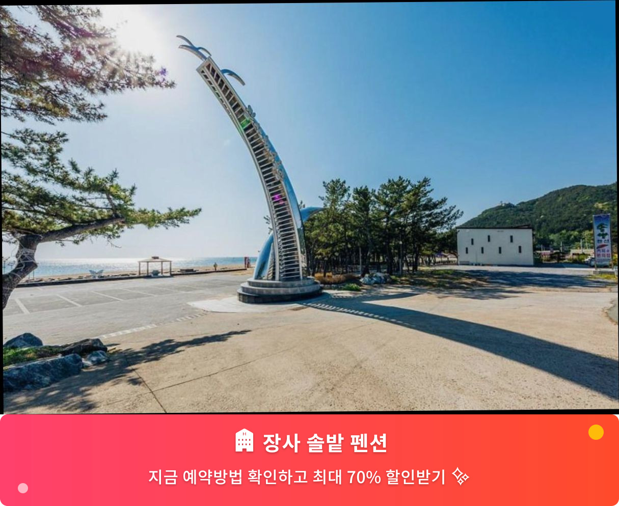 (이미지설명: 장사 솔밭 펜션 - 메인 안내사진)
